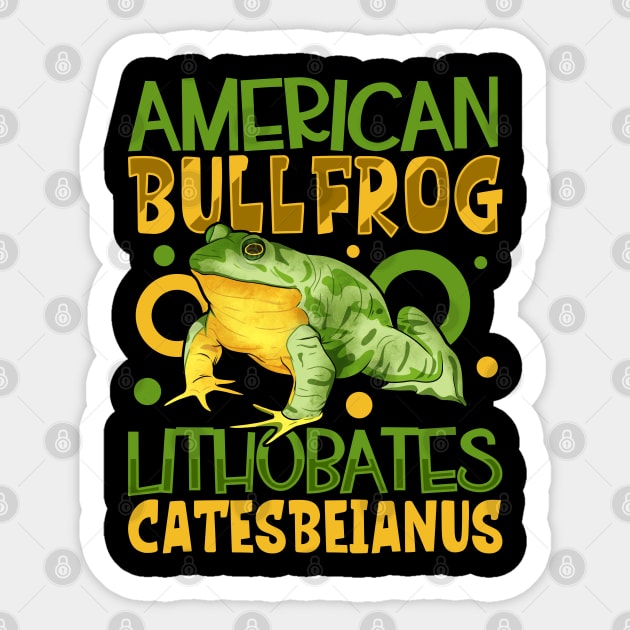 American Bullfrog Sticker by Modern Medieval Design